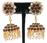 Pearl Kempu Jhumki Earrings Lightweight - JMK2515