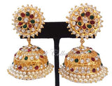 Multi Color Stones Jhumki Earrings - JMK2521M