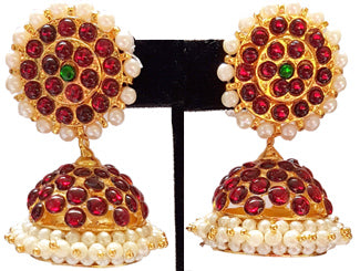 Kempu Pearl Jhumki Earrings - JMK2529