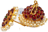 Kempu Pearl Jhumki Earrings - JMK2529