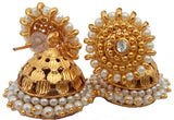 Elegant White Stones Jhumki Earrings-JMK359