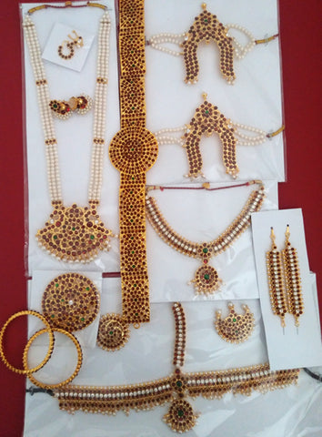 Kemp Stone Dance Jewelry for Kuchipudi Bharatanatyam KMPSET519