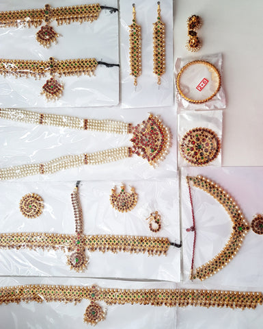 Multi Color Jewelry Set Kuchipudi Bharatanatyam KMPSET517