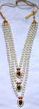 Krishna Costume Jewelry 3 Step Pearl Necklace