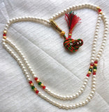Krishna Costume Jewelry 2 Step Pearl Necklace
