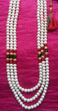 Krishna Costume Jewelry 3 Step Pearl Necklace