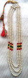 Krishna Costume Jewelry 3 Step Pearl Necklace