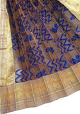 Readymade Kuchipudi Dress Blue with Gold