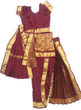 maroon kuchipudi dress