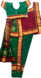 green maroon kuchipudi costumes