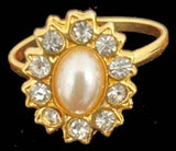 Pearl Adjustable Fingure Ring for Dance