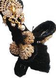 Peacock Full Jada Set in White Stones JDSET6554