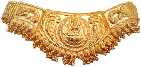 Extra Large Plain Gold Laxmi Waist Belt