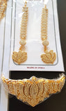 Lotus Design White Stones Dance Jewelry Set STNSET810
