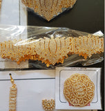 Lotus Design White Stones Dance Jewelry Set STNSET810
