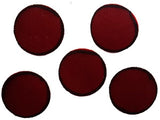 Black Outline Round Maroon Bindi - All sizes