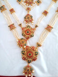 Multi Color Stones Dance Jewelry Set Kuchipudi Bharatanatyam STNSET803