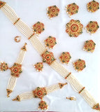 Multi Color Stones Dance Jewelry Set Kuchipudi Bharatanatyam STNSET803
