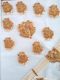 Multi Color Stones Dance Jewelry Set Kuchipudi Bharatanatyam STNSET805