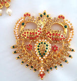 Multi Color Stones Dance Jewelry Set Kuchipudi Bharatanatyam STNSET805