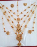 Multi Color Stones Dance Jewelry Set Kuchipudi Bharatanatyam STNSET805