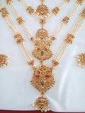 Multi Color Stones Dance Jewelry Set Kuchipudi Bharatanatyam STNSET805