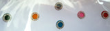 Fancy Round Multi Color Bindi with Stones