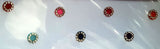 Fancy Round Multi Color Bindi with Stones