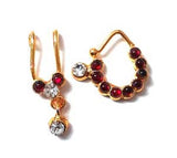Red Kempu Nose Ring Nathbullaku Small Size