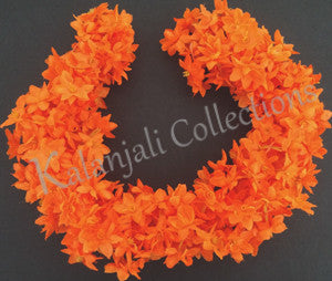 Synthetic Cloth Orange Jasmine Stream- 1mtr