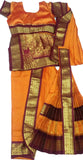 Bright Orange with Maroon Gold Border