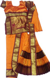 Bright Orange with Maroon Gold Border