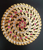 Pink White Stones Dance Jewelry Set for Kuchipudi Bharatanatyam STNSET813