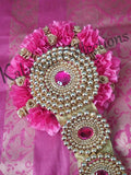 Poola Jada Gold and Pink Beads