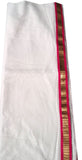 Dance Practice Chunni for Kids - White with Pink Zari Border