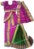 Readymade Kuchipudi Costume - Purple and Green