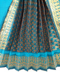 Readymade Kuchipudi Costume - Teal/Peacock Blue