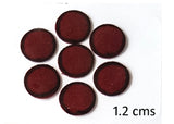 Black Outline Round Maroon Bindi - All sizes