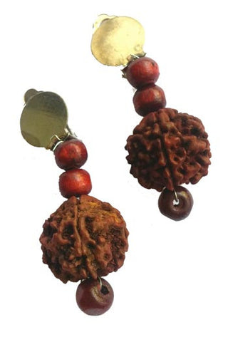 Rudraksha Earrings Kundals