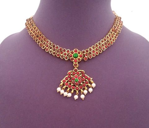 Kuchipudi Bharatanatyam Short Necklace - SN2205