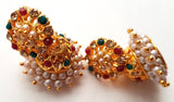 Multi Color Stones Dance Jewelry Set Kuchipudi Bharatanatyam STNSET815