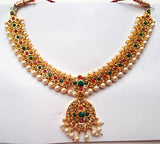 Multi Color Stones Dance Jewelry Set Kuchipudi Bharatanatyam STNSET815