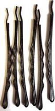 Flat Head Black Hairgrip ZigZag Pins