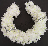 Synthetic Cloth White Jasmine Stream- 1mtr