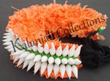 Plastic White and Orange Hair Band