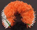 Plastic White and Orange Hair Band