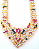 Multi Color Stone Dance Jewelry Set for Kuchipudi Bharatanatyam STNSET807