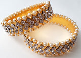 White Stones Imitation Bangles