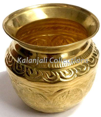 Ashta Lakshmi Brass Lota for Kuchipudi Dance, Pooja