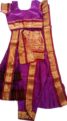 Kuchipudi Dress Purple Maroon